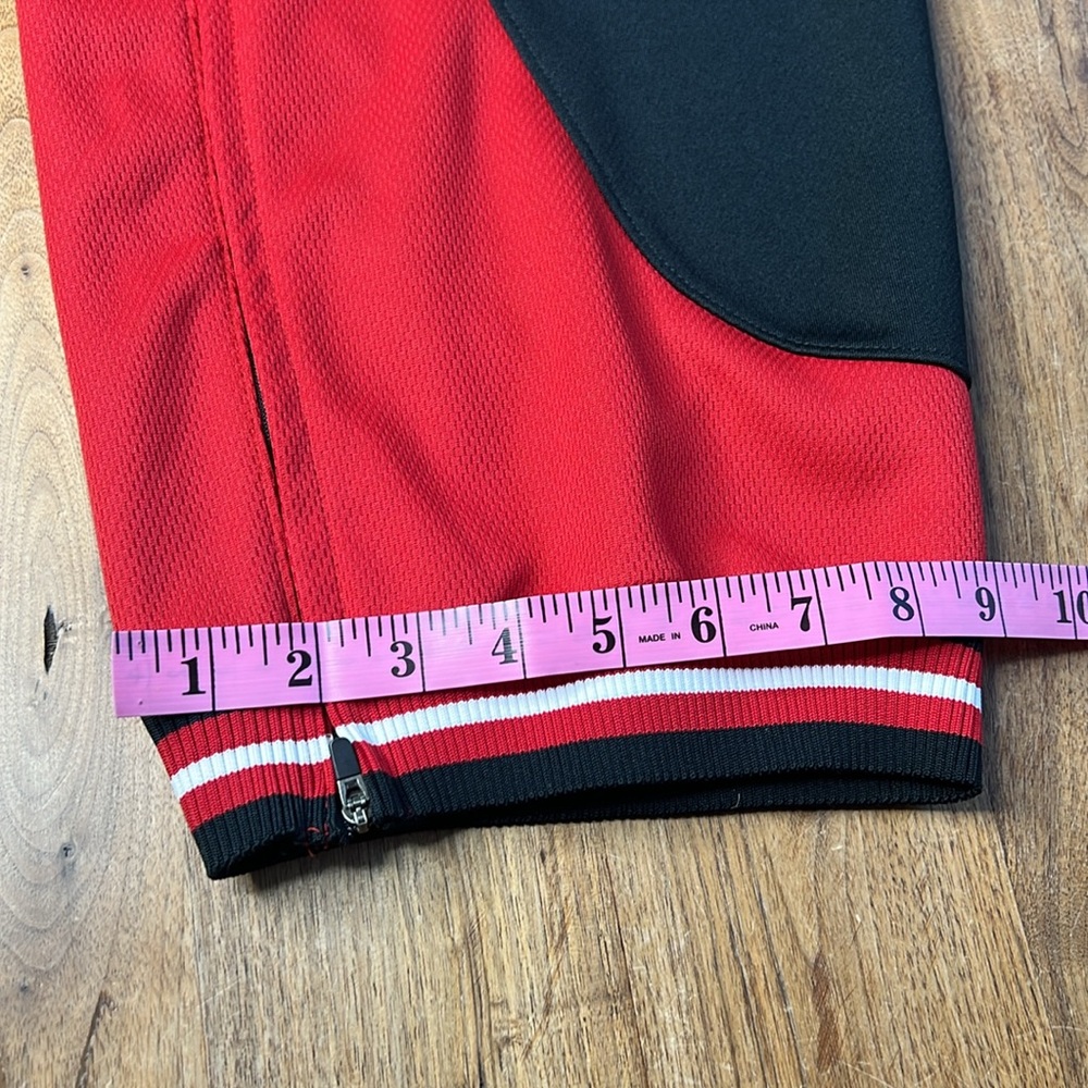 Nike Air Jordan Jogger Pants Wide Loose Leg Warm Up Basketball Red Black Sports - Picture 7 of 12